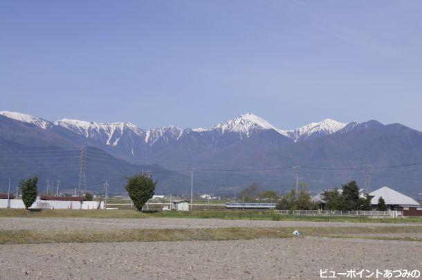 北アルプスと大糸線