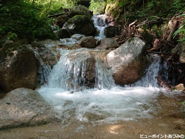 渓流の水飛沫