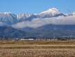 たなびく雲と常念岳