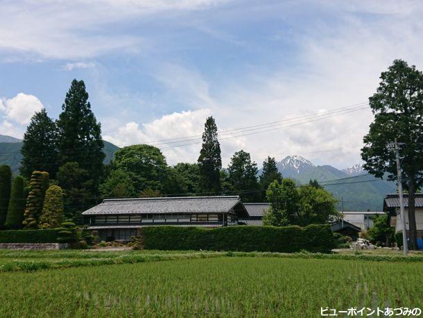 蚕室と常念岳