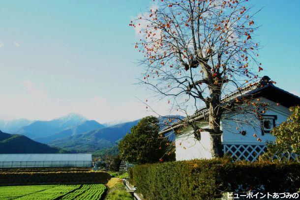 土蔵と常念岳