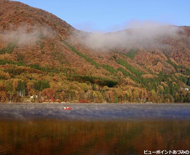 立冬早朝の木崎湖