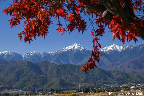 冠雪した常念岳