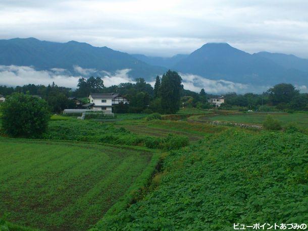 欠の川と有明山