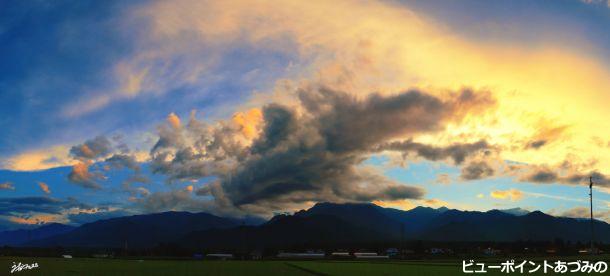 松川村からの夕暮れ