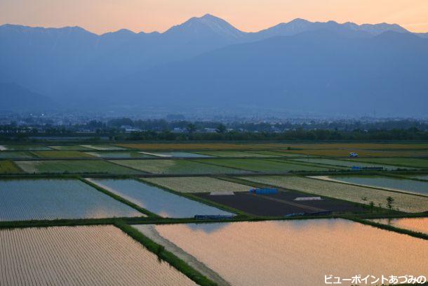 水鏡夕景