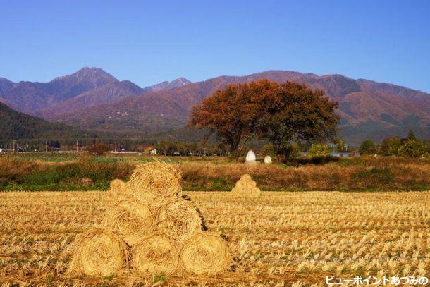 晩秋の常念道祖神