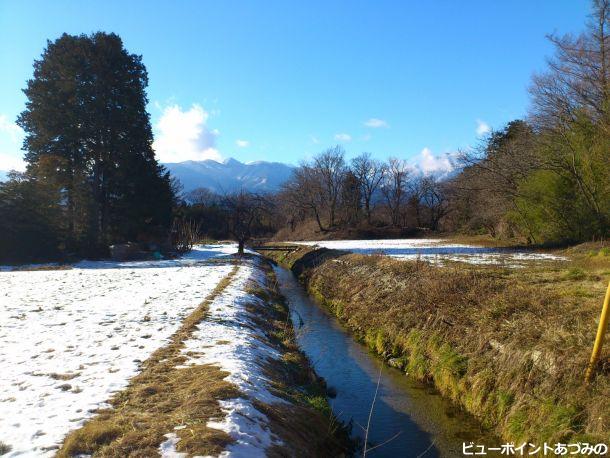 安曇野の冬景色