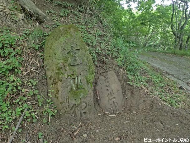 埋もれゆく道祖神