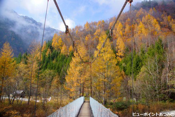 紅葉と吊橋