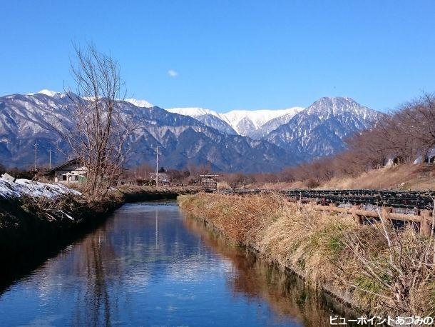 湧水路と信濃富士