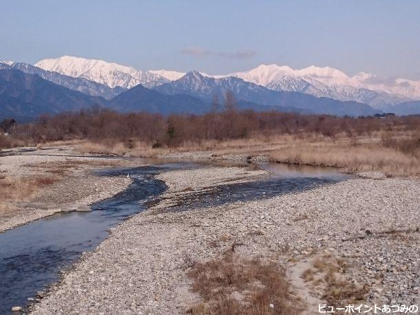 高瀬川と後立山連峰