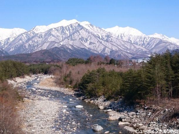 高瀬川と北アルプス