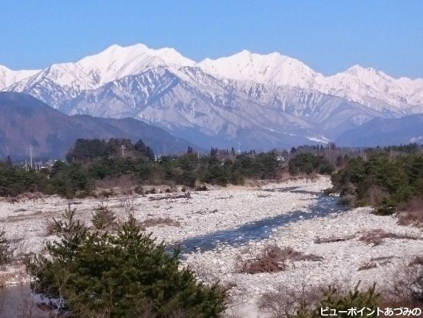 宮本橋から望む後立山