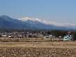 白く輝く後立山連峰