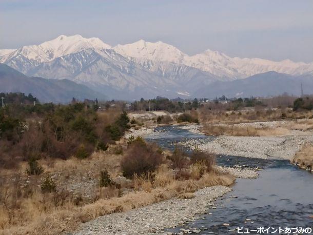 高瀬川と後立山連峰