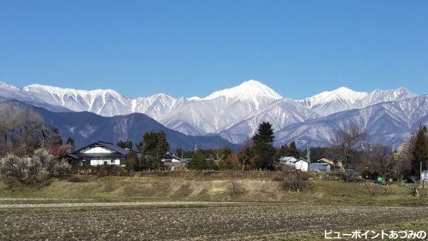 春を待つ常念岳