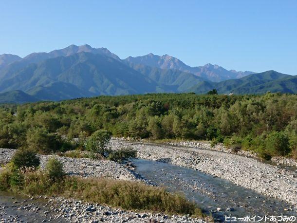 高瀬川と後立山連峰