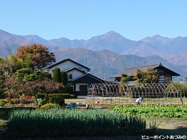 冠雪した常念岳