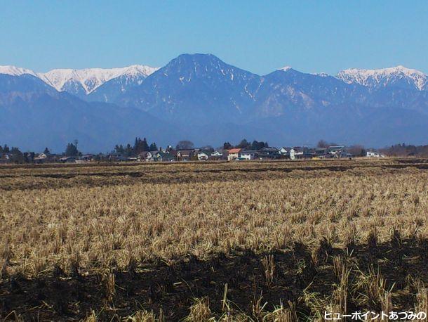 早春の有明山