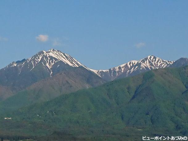 常念岳と横通岳