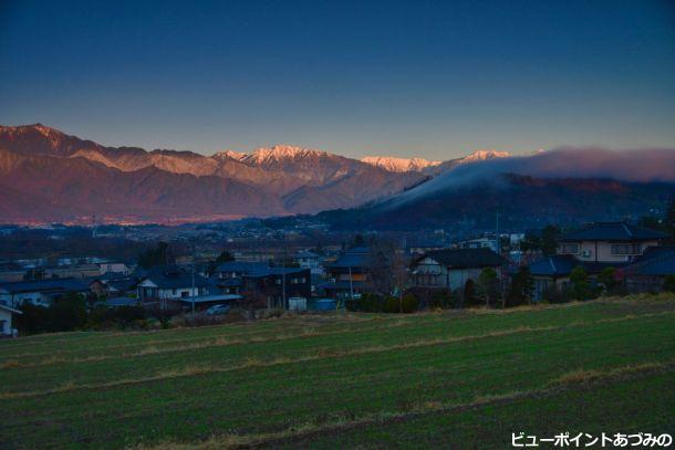 後立山連峰の黎明