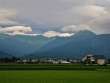 湧きたつ雲と常念岳