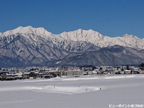 白銀の後立山連峰