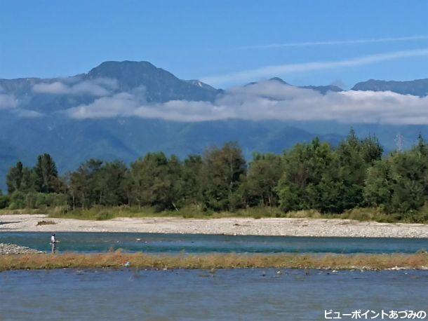 犀川と有明山