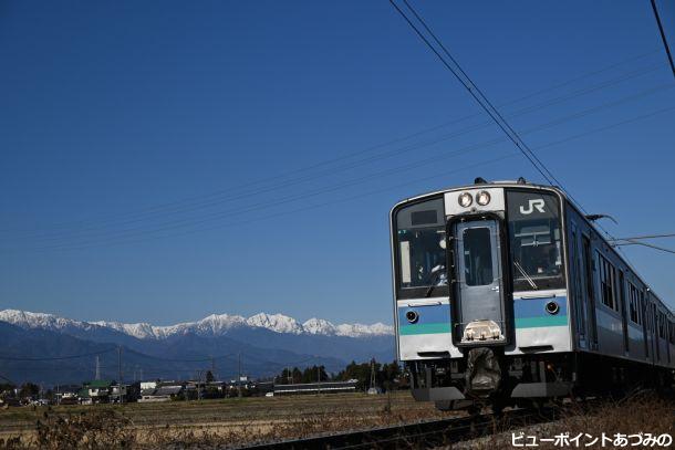 大糸線と北アルプス