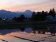水鏡の夕景