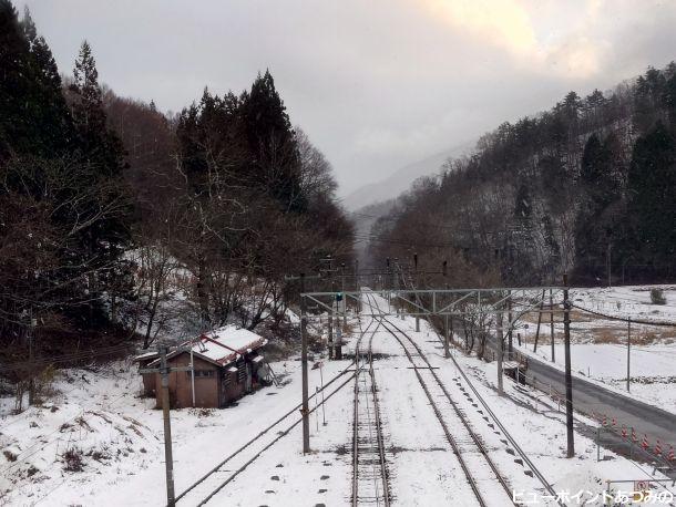 雪の簗場駅