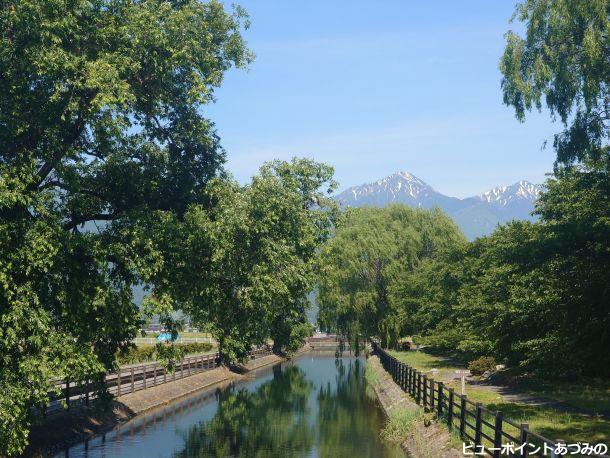 拾ヶ堰と常念岳