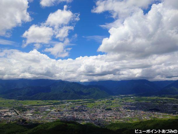 夏空と信濃大町