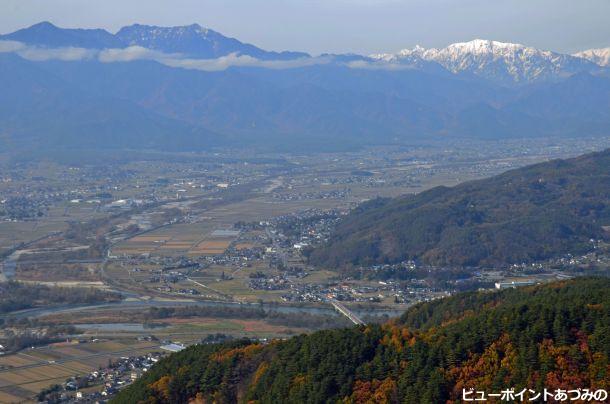 長峰山から安曇野展望