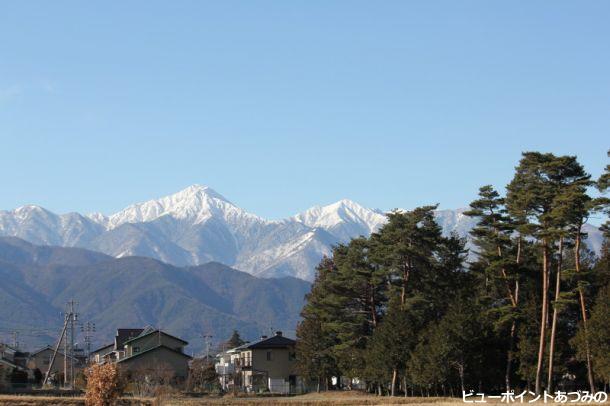 常念岳の雄姿