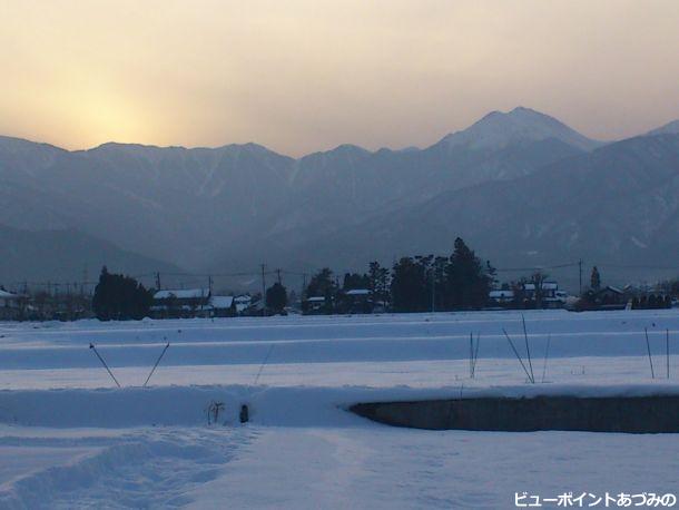 安曇野夕景