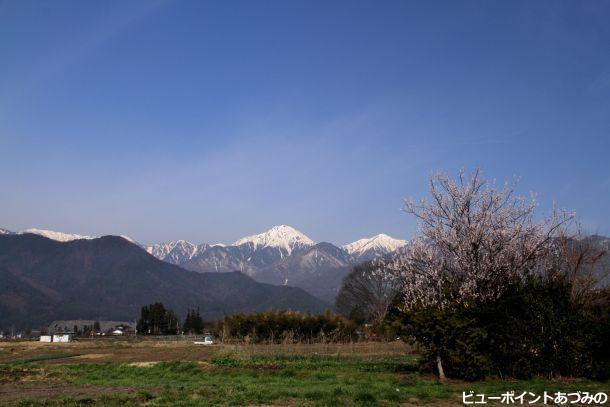 早春の常念岳